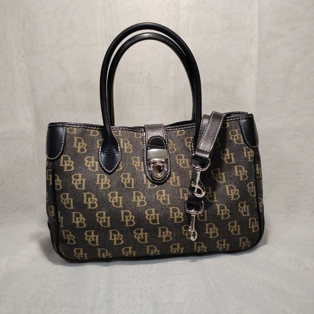 Dooney and Bourke Canvas w/Leather Trim satchel/crossbody